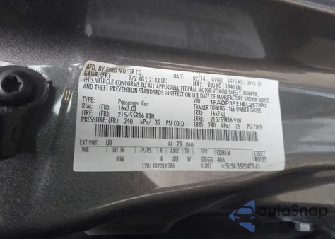 2014 Ford Focus Se z USA, uszkodzony, nr VIN 1FADP3F21EL257882